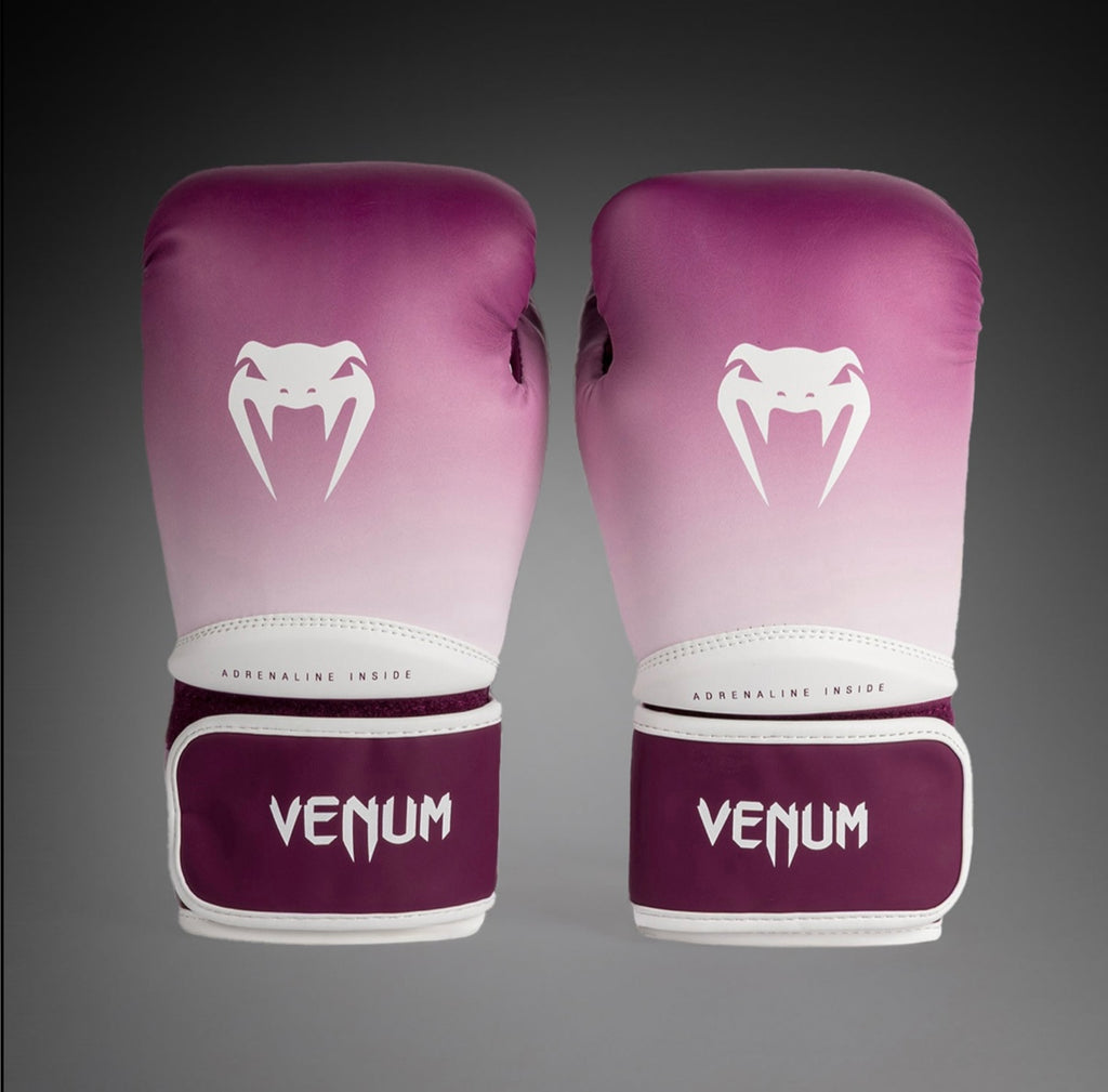 Venum Iris Boxing Gloves - Plum/white