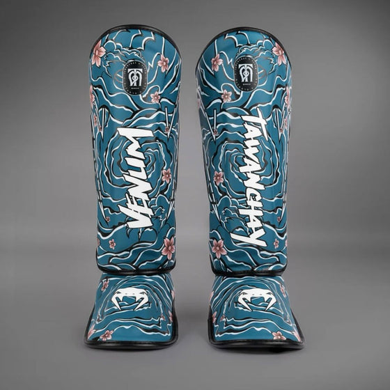 Venum x Tawanchay Shin Guards Blue/White